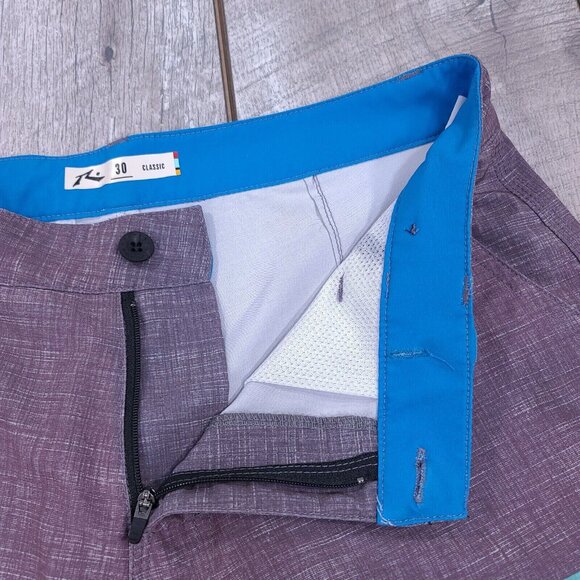 Rusty Mens Board Shorts Size 30 Classic Bermuda Solid Golf Swim Trunks Stretch - Picture 6 of 7